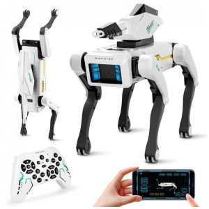 Cachorro robô interativo educativo Dingdongwu Shoot STEM com voz controle remoto e app 30 ações