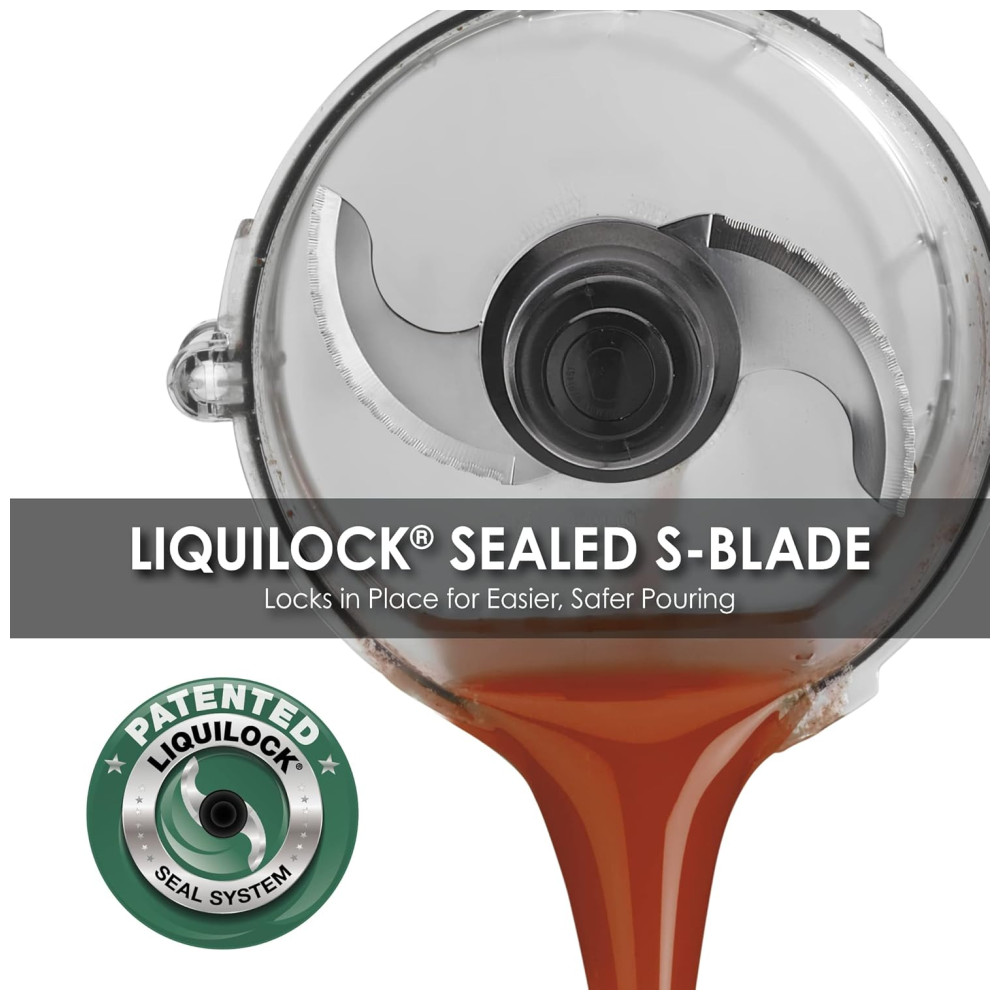 Processador de Alimentos 23L com Calha de Alimentação Grande Acessórios Inclusos e Plugue de 5 a 15 Fases 110V Waring WFP11S Preto - Imagem 4