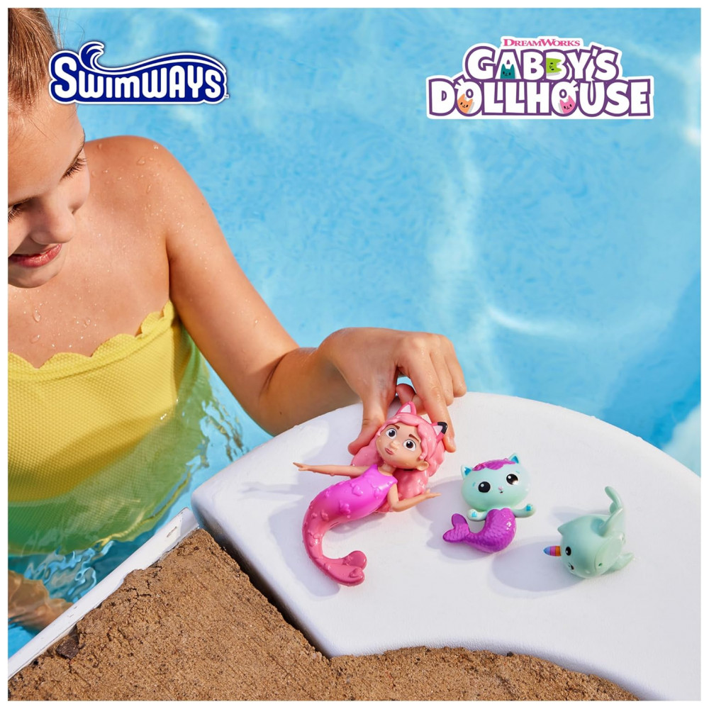 Kit de Mergulho para Piscina SwimWays Gabbys Dollhouse Dive Characters 3Pack - Brinquedos de Água e Acessórios para Festas na Piscina - Imagem 2