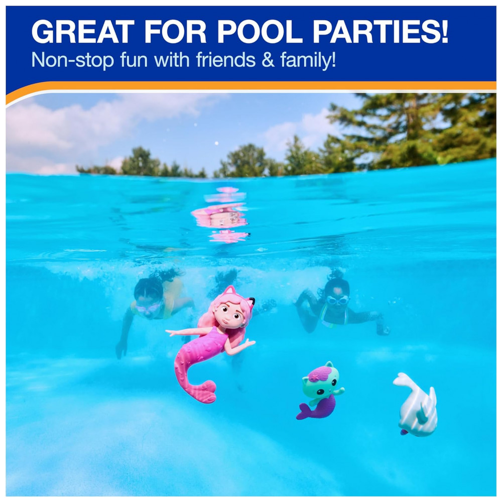 Kit de Mergulho para Piscina SwimWays Gabbys Dollhouse Dive Characters 3Pack - Brinquedos de Água e Acessórios para Festas na Piscina - Imagem 6