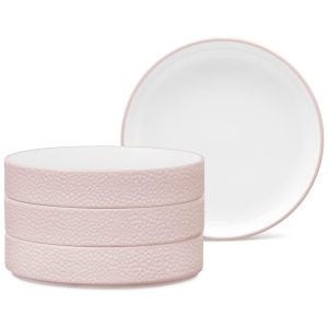 Conjunto de Pratos Estilo Minimalista com 4 Peças Capacidade de 350mL Material de Porcelana e Formato Redondo Noritake G014-560D Rosa