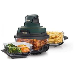 Ninja Crispi Air Fryer Fritadeira 5 em 1 378 litros 236 litros 6 Copos de Vidro com Placas Crocantes e Tampas de Armazenamento