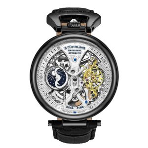 Relógio Masculino Stuhrling 3920.4 Automático 46mm Preto