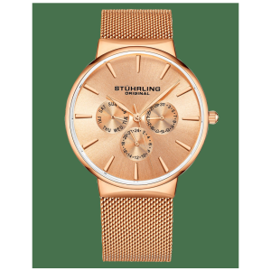 Relógio Masculino Stuhrling Monaco 3931 Quartzo 39mm Ouro Rosa