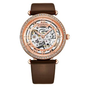 Relgio Automtico Luxe 4022 38mm Mostrador e Pulseira em Tons de Rosa e Marrom Stuhrling