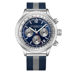 Relógio Masculino Stuhrling Monaco 4015 Quartzo 44mm Azul