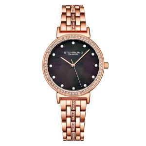 Relógio Feminino Stuhrling Sinfonia 3988 Quartzo 33mm Ouro Rosa Clássico