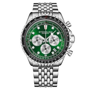 Relgio Crongrafo RaceWay 1010 44mm Verde Movimento Japons Design Moderno e Sofisticado by Stuhrling
