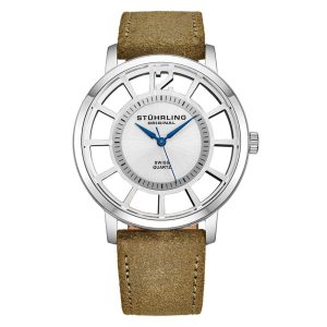 Relógio Masculino Stuhrling 388S2 Quartzo 40mm Marrom Claro