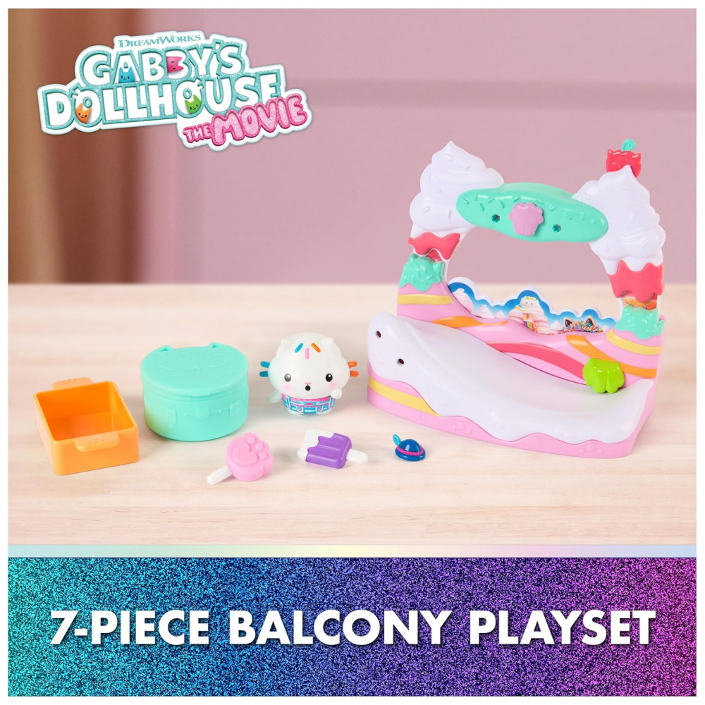Gabby's Dollhouse: O Filme, Varanda de Doces Cakey Cats com Boneco de Brinquedo e Acessórios de Casa de Bonecas, Brinquedos para Meninas e Meninos - Imagem 2