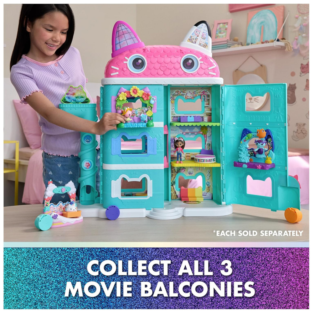 Gabby's Dollhouse: O Filme, Varanda de Doces Cakey Cats com Boneco de Brinquedo e Acessórios de Casa de Bonecas, Brinquedos para Meninas e Meninos - Imagem 9