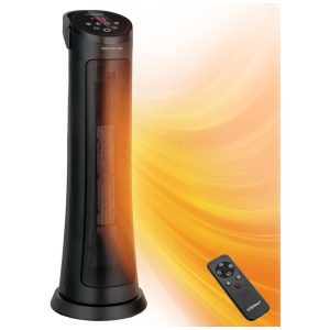 Aquecedor Cerâmico com Oscilação 60º e Proteção Contra Sobreaquecimento 110V 1500W COSTWAY Preto