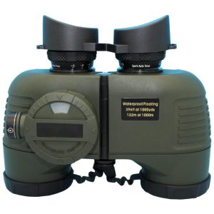 Binóculos Militar 7x50 HD para Adultos à Prova dágua com Bússola Telêmetro HOOWAY Verde