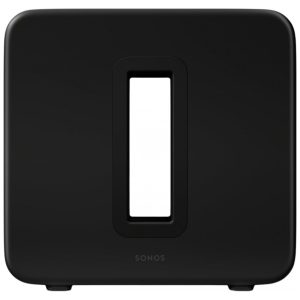 Sonos Sub 4 Subwoofer Sem Fio Premium Dual Woofers Elípticos Bass-Reflex Wi-Fi 6 Controle via App Sonos – Preto Fosco