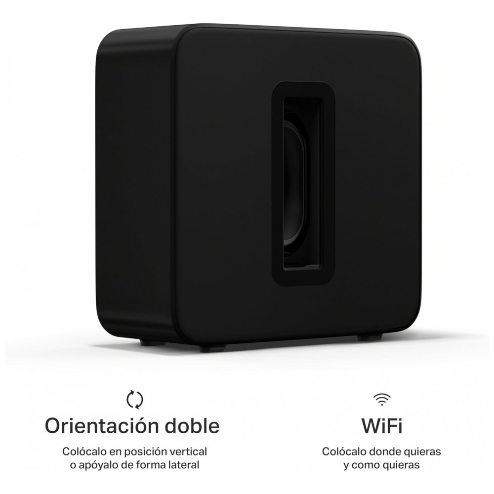 Sonos Sub 4 Subwoofer Sem Fio Premium, Dual Woofers Elípticos, Bass-Reflex, Wi-Fi 6, Controle via App Sonos – Preto Fosco - Imagem 2