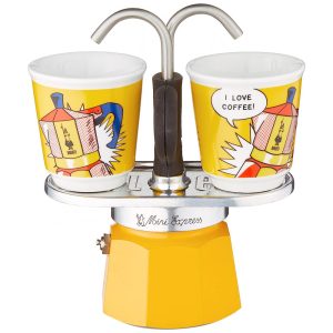 Mini Cafeteira de Café Expresso Manual até 80 mL Alumínio Bialetti Amarelo