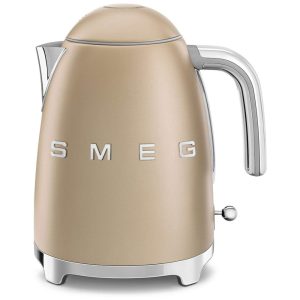 Chaleira Elétrica SMEG 50s Retro Style 7 Cup com Desligamento Automático Base Removível e Indicador de Água KLF03CHMUS Acabamento Fosco Champagne