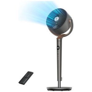 Ventilador para Quarto Oscilação 120° Ventilador de Piso Silencioso com Motor DC 8 Velocidades 3 Modos 20dB Dreo