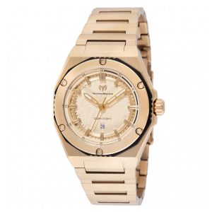 Relógio Feminino TechnoMarine Coral Coral Legacy 36mm Dourado TM416045