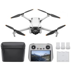 DJI Mini 3 Fly More Combo DJI RC - Drones com Câmera 4K para Adultos 3 Baterias para 114min de Voo Filmagem Vertical Transmissão de Vídeo a 10km