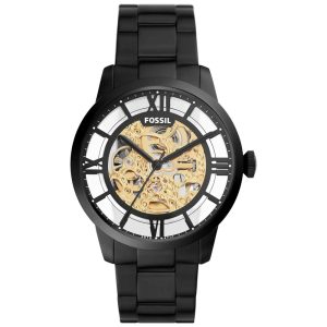 Relógio Masculino de Quartzo Automático com Pulseira de Aço Inoxidável FOSSIL ME3197 Preto