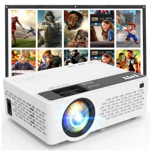 Projetor Mini Portátil TMY Preto Bluetooth Tela 1080P V08