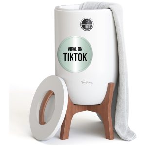 Aquecedor de Toalha Elétrico com Desligamento Automático e Capacidade para 2 Toalhas Grandes 110V FONTAINES LUXURY GOODS FTW-100 Branco