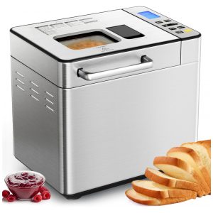 Máquina de Pão Gleedelish 25 em 1 Corpo Aço Inoxidável Prata Dispensador Frutas & Nozes Capacidade 907 gramas Voltagem 110V