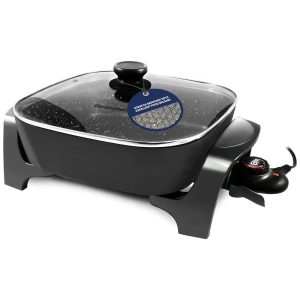 Panela Frigideira Elétrica Antiaderente 7L Multifuncional 1200W 110V ELITE GOURMET EG6201 Preto