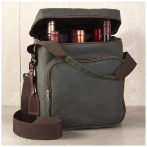Bolsa Térmica Para Transporte de Vinhos até 6 Garrafas WINE ENTHUSIAST Verde