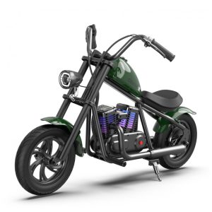 Moto Elétrica Infantil a Bateria 24V 160W com 3 Velocidades Atinge até 16 KM H HYPER GOGO Verde Pinho