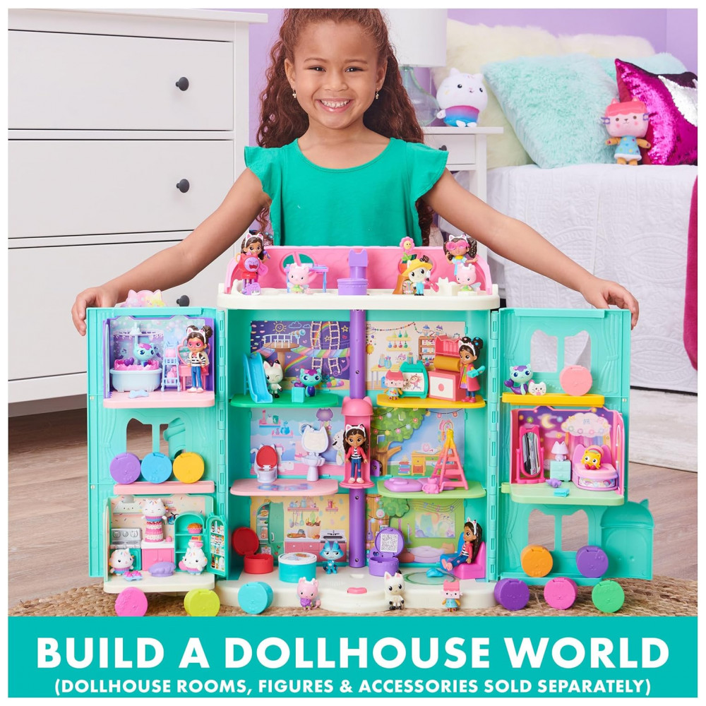DREAMWORKS GABBY'S DOLLHOUSE: Conjunto de 2 Brinquedos de Pelúcia Purr-ific com Cakey Cat e Mercat - Para Crianças de 3 Anos ou Mais - Imagem 6