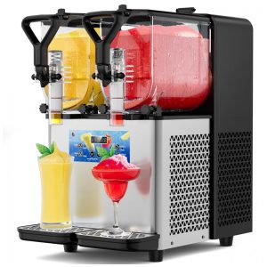 Máquina de Raspadinha Profissional com Luz LED Sem Necessidade de Gelo Capacidade de 8L 110V com Limpeza Automática Mirfee