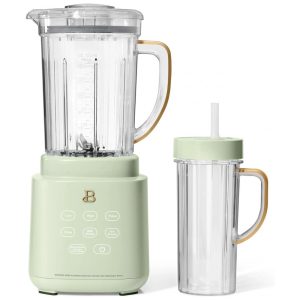 Generic PowerExact Liquidificador com Motor 700W Jarra Tritan 15L Copo Individual 600ml 3 Velocidades 4 Modos Pré-definidos Verde Sage