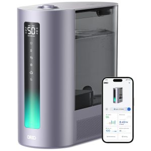 Umidificador de Ar Dreo 6 Litros: Tecnologia Avançada 60h de Funcionamento Silencioso Sensor de Umidade Luz Indicadora Timer 12h.