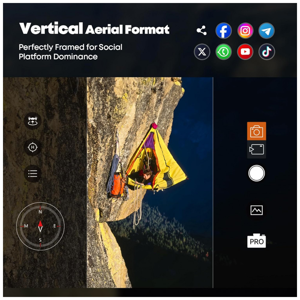 Drone Bwine F7MINI 8K com Câmera para Adultos Vídeo 4K Gimbal 3 Eixos 96 Min de Voo Controle FPV 20000ft GPS Inteligente Retorno Automático Seg - Imagem 5