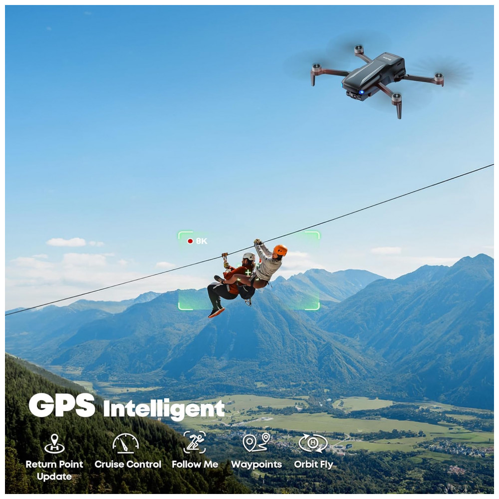 Drone Bwine F7MINI 8K com Câmera para Adultos Vídeo 4K Gimbal 3 Eixos 96 Min de Voo Controle FPV 20000ft GPS Inteligente Retorno Automático Seg - Imagem 6