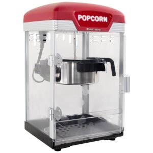 Máquina de Pipoca West Bend Stir Crazy Com Panela Antiaderente e Concha 4 L para Pipoca Gourmet cor Vermelha. Ideal para Cinemas em Casa.