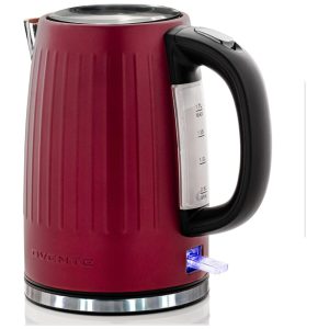 Chaleira Elétrica 1.7L Aço Inoxidável Desligamento Automático 1750W 110v OVENTE KS711M Vermelho