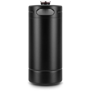 Growler Térmico 5L Portátil para Cerveja Aço Inoxidável GANCOWISE Preto