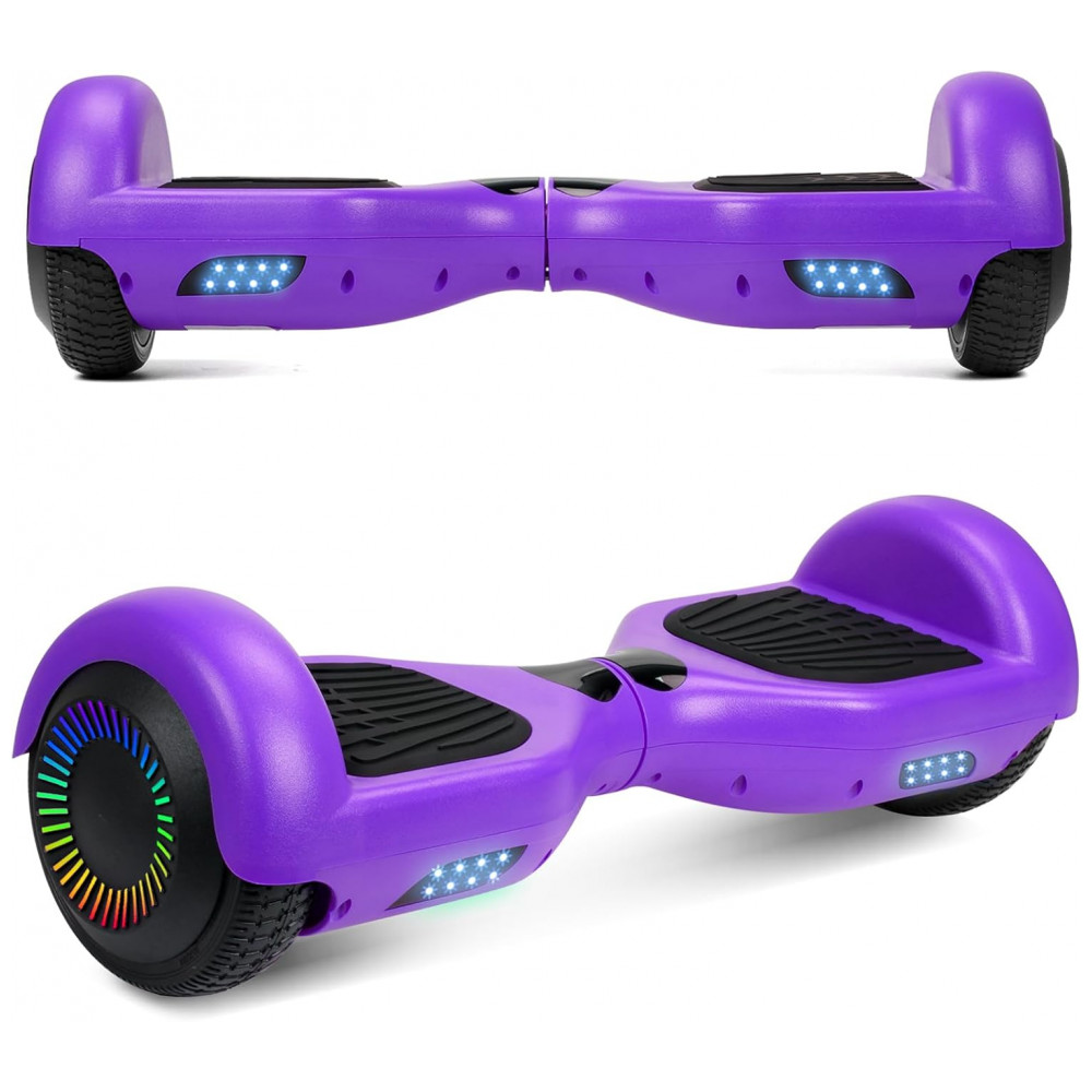 Hoverboard Elétrico Hover-1 Nova Roxo, Autoequilibrado 16 km/h, Bateria 36V 4Ah, Motor 350W, Alcance 16 km, LED, Bluetooth, Peso 12,5 kg com embalagem