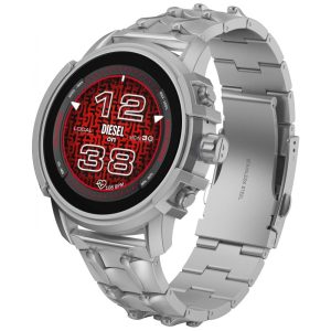 Smartwatch Diesel Griffed Gen 6 Prata Pulseira Aço Alexa GPS Bluetooth 5 AMOLED 455mm Rastreamento Atividades à Prova d’Água