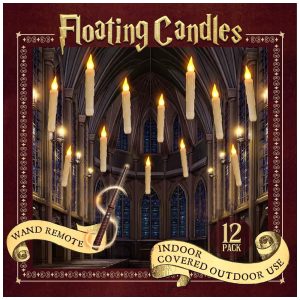 Kit Velas Flutuantes LED com Controle Remoto de Varinha 12 Unidades para Halloween