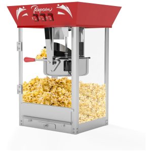 Pipoqueira Comercial 850 W Estilo Cinema Vermelha com Controle de 3 Botões Estrutura de Aço e Portas de Vidro TemperadoELOMBR