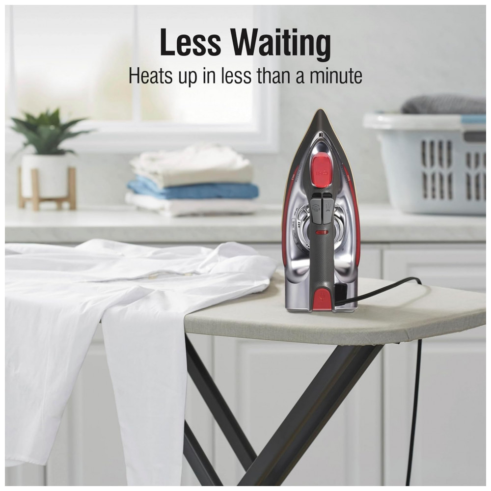 Ferro a Vapor CHI com Cabo Retrátil, 1700 Watts, Desligamento Automático 3 Vias, 400 Furos, Placa de Cerâmica com Titânio Infundido, - Imagem 6