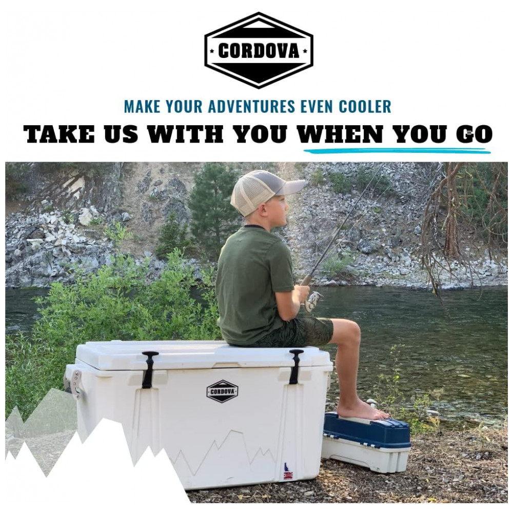 Cooler Térmico Portátil 88 Litros com Isolamento Cordova Outdoors Branco - Imagem 2