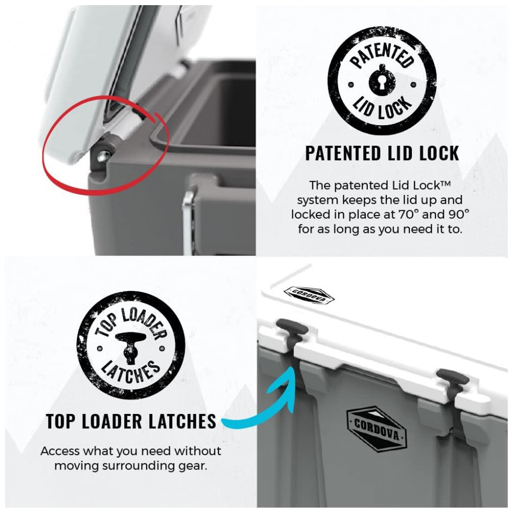 Cooler Térmico Portátil 88 Litros com Isolamento Cordova Outdoors Branco - Imagem 4