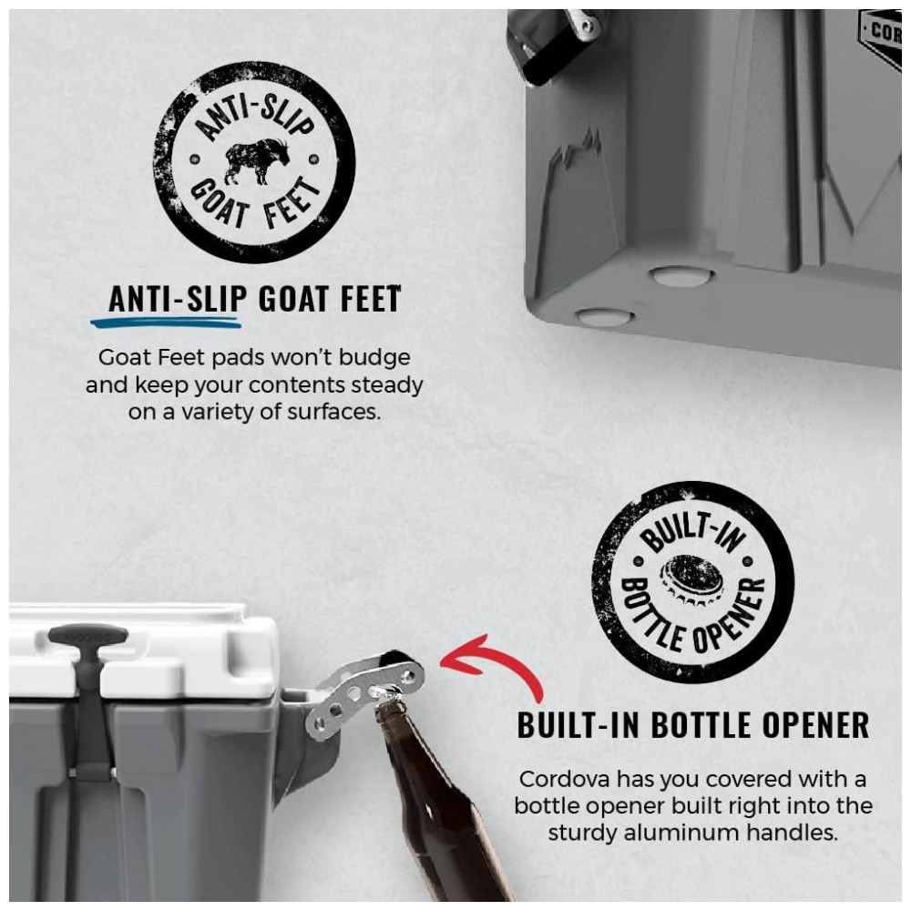 Cooler Térmico Portátil 88 Litros com Isolamento Cordova Outdoors Branco - Imagem 5