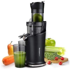 Centrifuga de Frutas de Prensa Fria com Calha de Alimentação Para Até 3 Frutas Inteiras e Copo de 800mL 110V 150W Elite Gourmet Preta