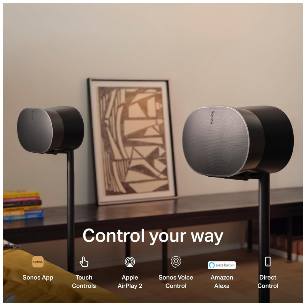 Sonos Era 300 Caixa de Som Inteligente com Dolby Atmos, Áudio Espacial 3D, Wi-Fi 6, Bluetooth 5.0, USB-C, Controle por Voz – Preto Fosco - Imagem 5